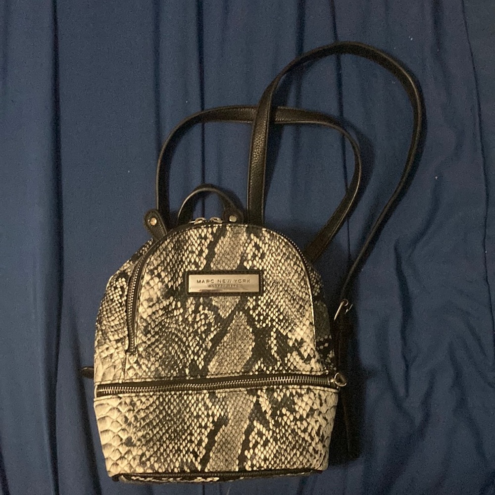 Marc New York Andrew Marc backpack purse, animal print,